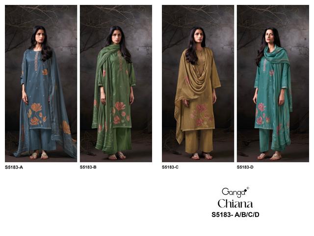 Ganga chiana 5183 dress materials wholesale